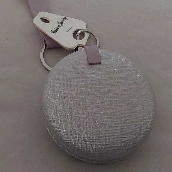 Embellished Lilac Floral Crystal (3 in 1) Key Chain, Bagcharm, Mirror - Picture 5 of 8